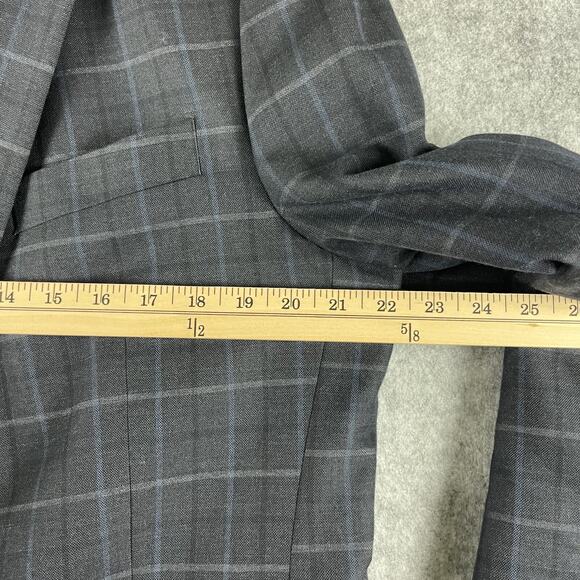 Stafford Year Round Blazer Sport Coat Mens 42R Blue Plaid Classic Fit Travel - Picture 9 of 16